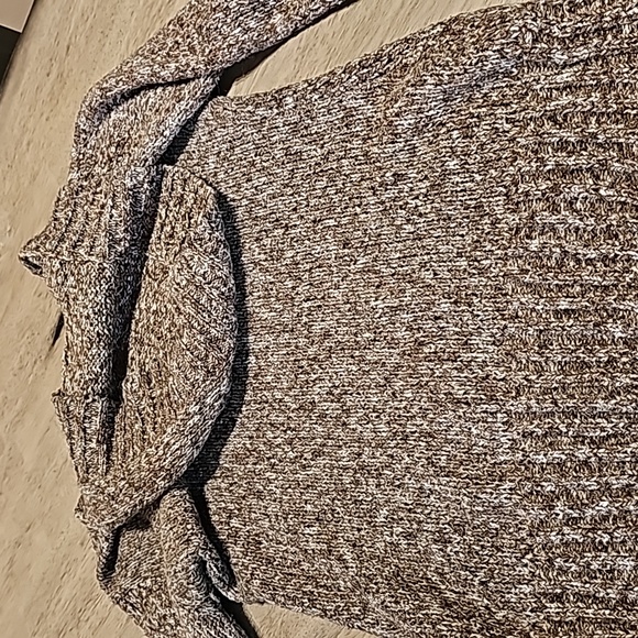 Wet Seal Sweater Brown and Tan With Hood Size X-Large - Picture 8 of 9